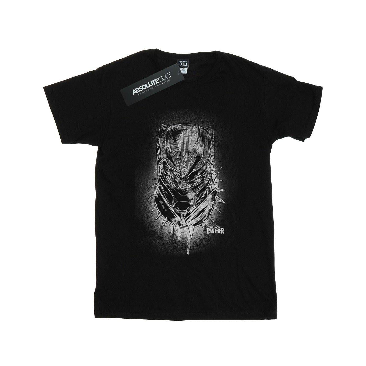 Image of Black Panther Spray Headshot Tshirt Damen Schwarz 3XL