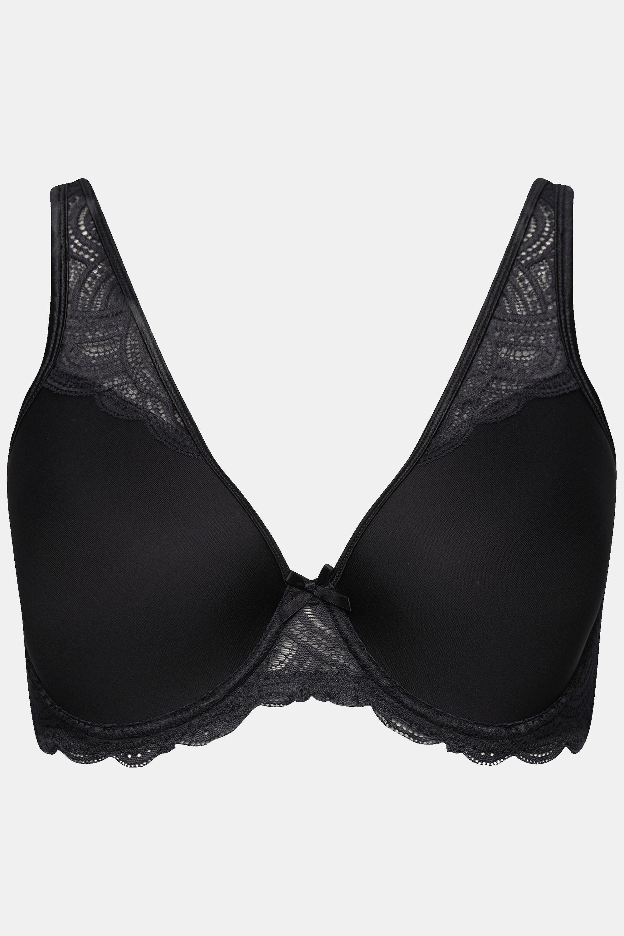 Ulla Popken  Soutien-gorge Spacer Zoe. Modèle à armatures et dentelle. Bonnet C- D 