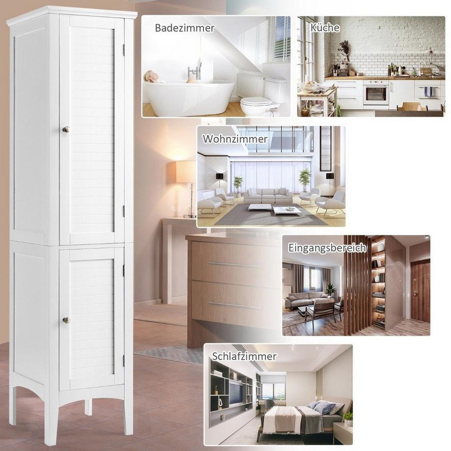Northio Badezimmerschrank Schmaler Freistehender Hochschrank  