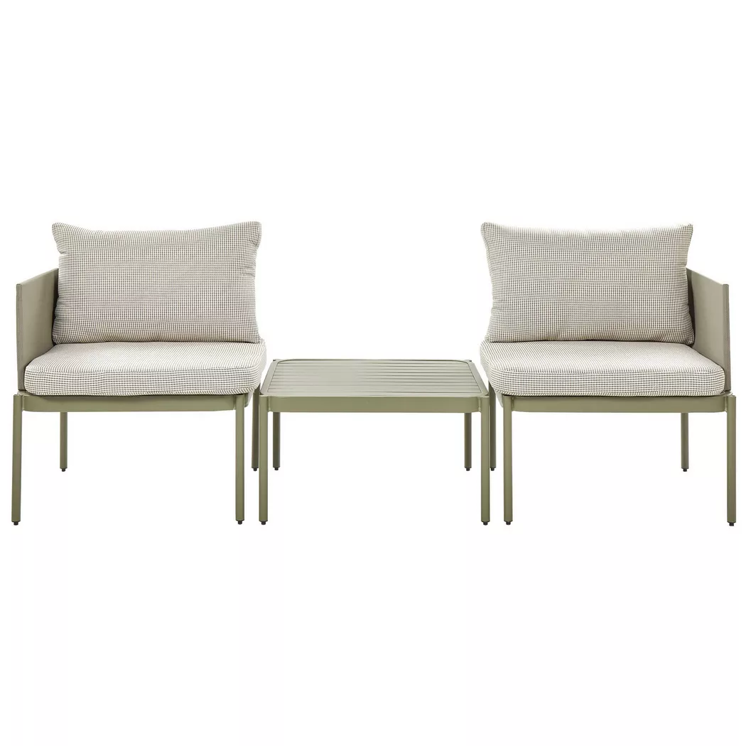 Beliani - Lounge Set aus Aluminium  TERRACINA, One Size, Olivegrün