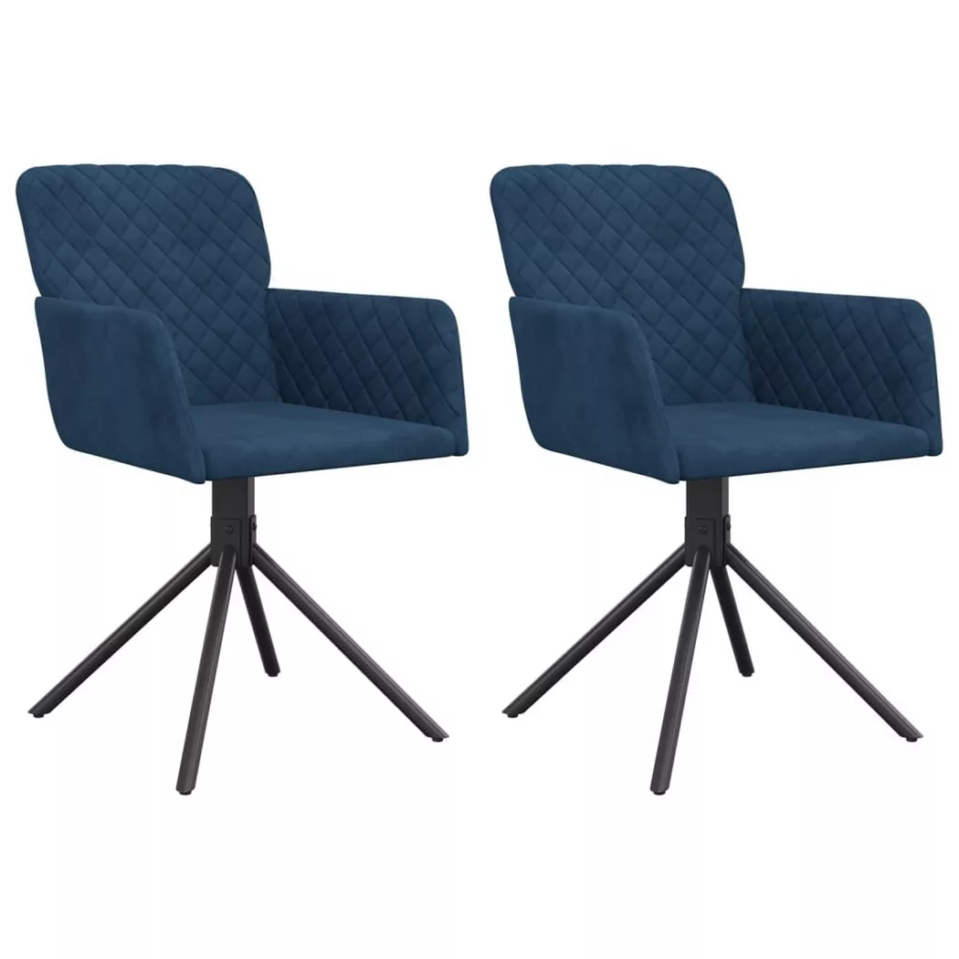 VidaXL - Drehbarer esszimmerstuhl samt, One Size, Blau