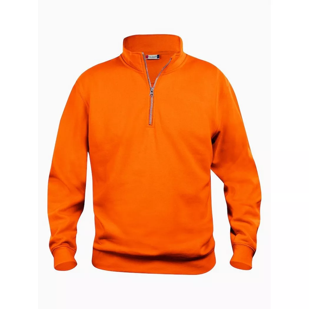 Clique - Basic Sweatshirt mit halbem Reißverschluss, für Damen, Orange, Größe S