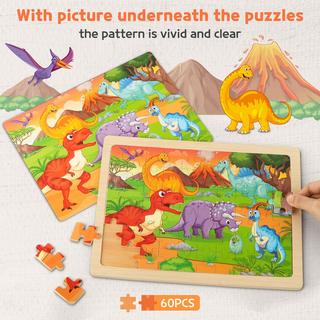 Activity-board  Puzzle en bois avec animaux pour enfants, jouet éducatif pour enfants d'âge préscolaire 