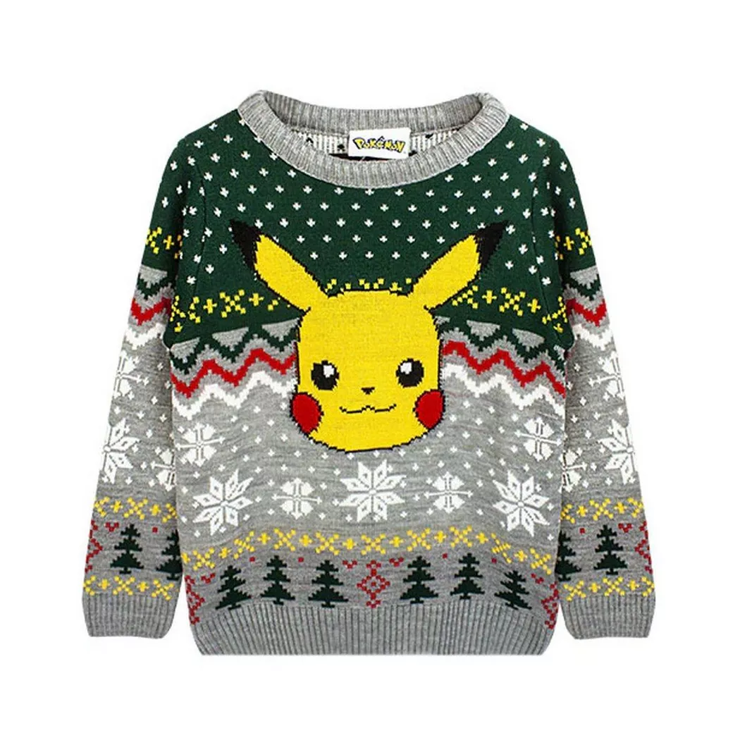 Pokémon - Pullover weihnachtliches Design, 116, Grau