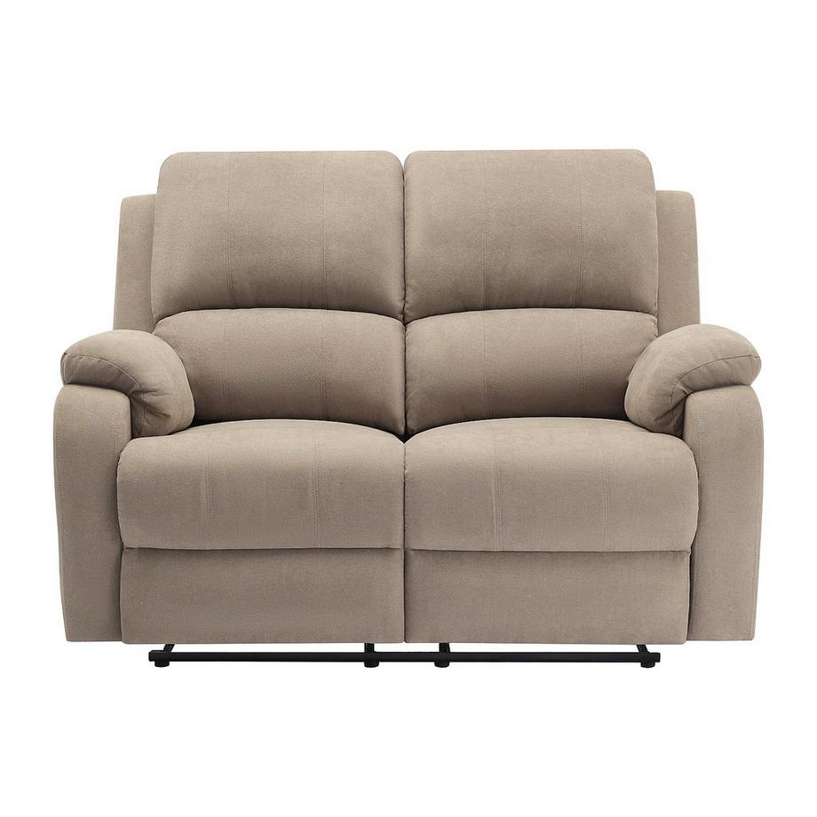Vente-unique Canapé 3 places et 2 places relax en microfibre taupe BRODY  