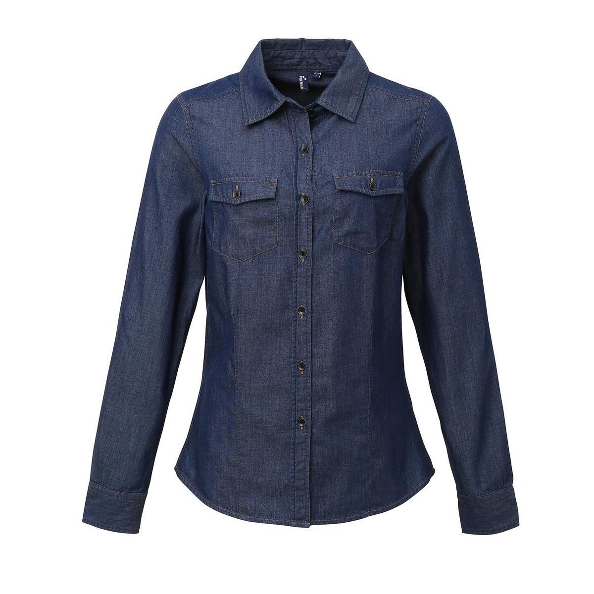 Image of Hemd Damen Indigo S