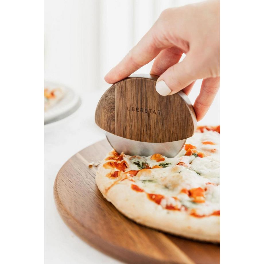 Uberstar Coupe-pizza en acacia naturel  