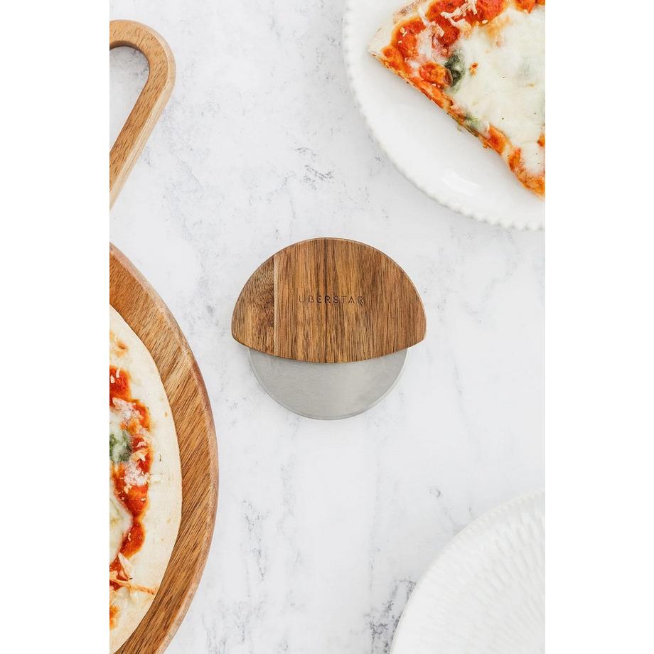 Uberstar Coupe-pizza en acacia naturel  