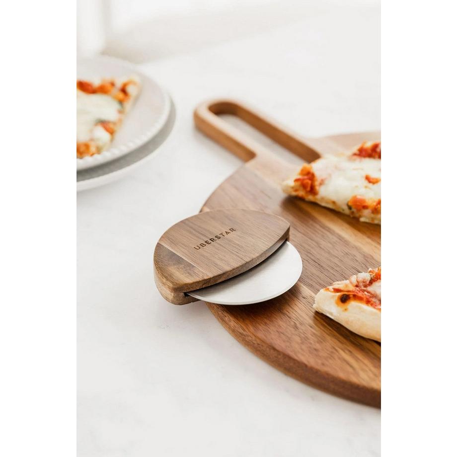 Uberstar Coupe-pizza en acacia naturel  