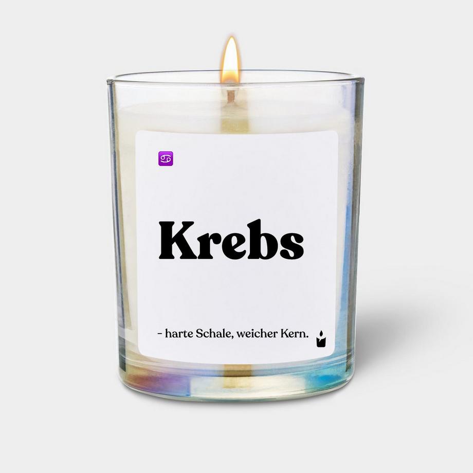 Duftkerze Flowery Krebs - harte Schale, weicher Kern.
