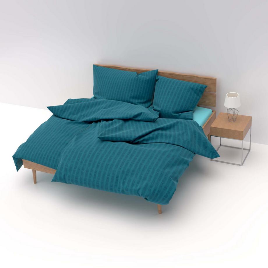 Lotus Bettwaren Lotus Linge de lit satin seersucker uni  