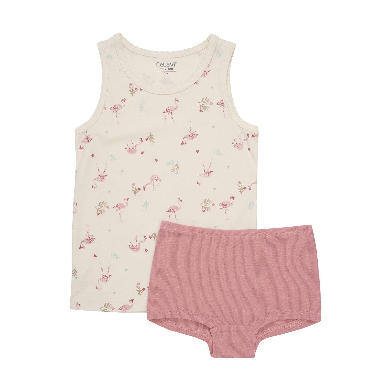 Image of Kinder Bambus Unterwäsche-set Brandied Apricot Mädchen Multicolor 120