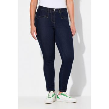 Jeans Sarah, schmales Bein, Zipptaschen, Stretch