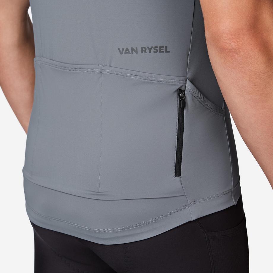 VAN RYSEL  Angepasstes -Rennradtrikot mit kurzen Ärmeln, EDR 2 Grau 