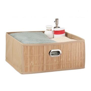 Panier de rangement en bambou plat