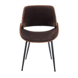 Calicosy Chaise finition noyer avec assise en velours - Mannix  