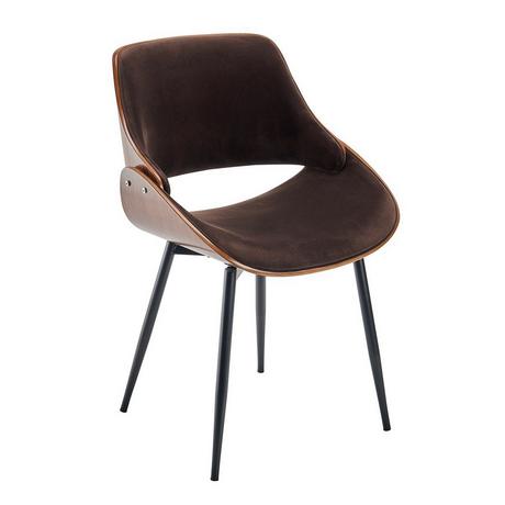 Calicosy Sedia in noce con seduta in velluto - Mannix  