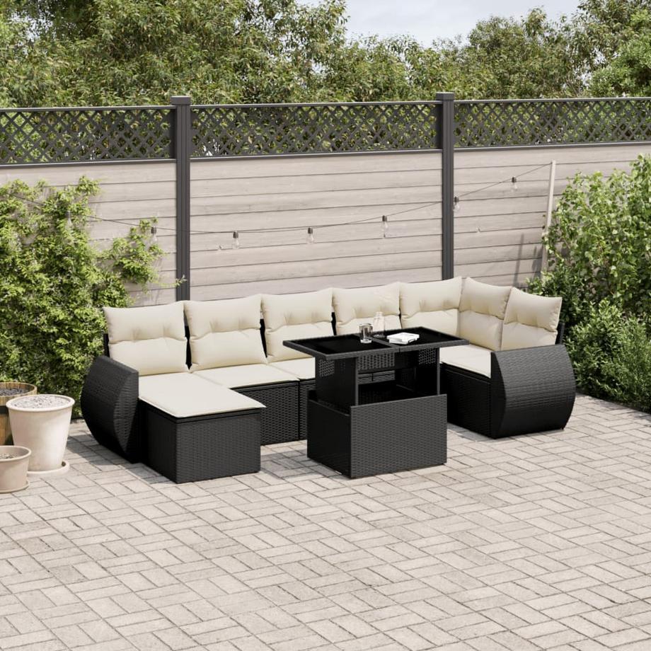 VidaXL Ensemble de canapés de jardin rotin synthétique  