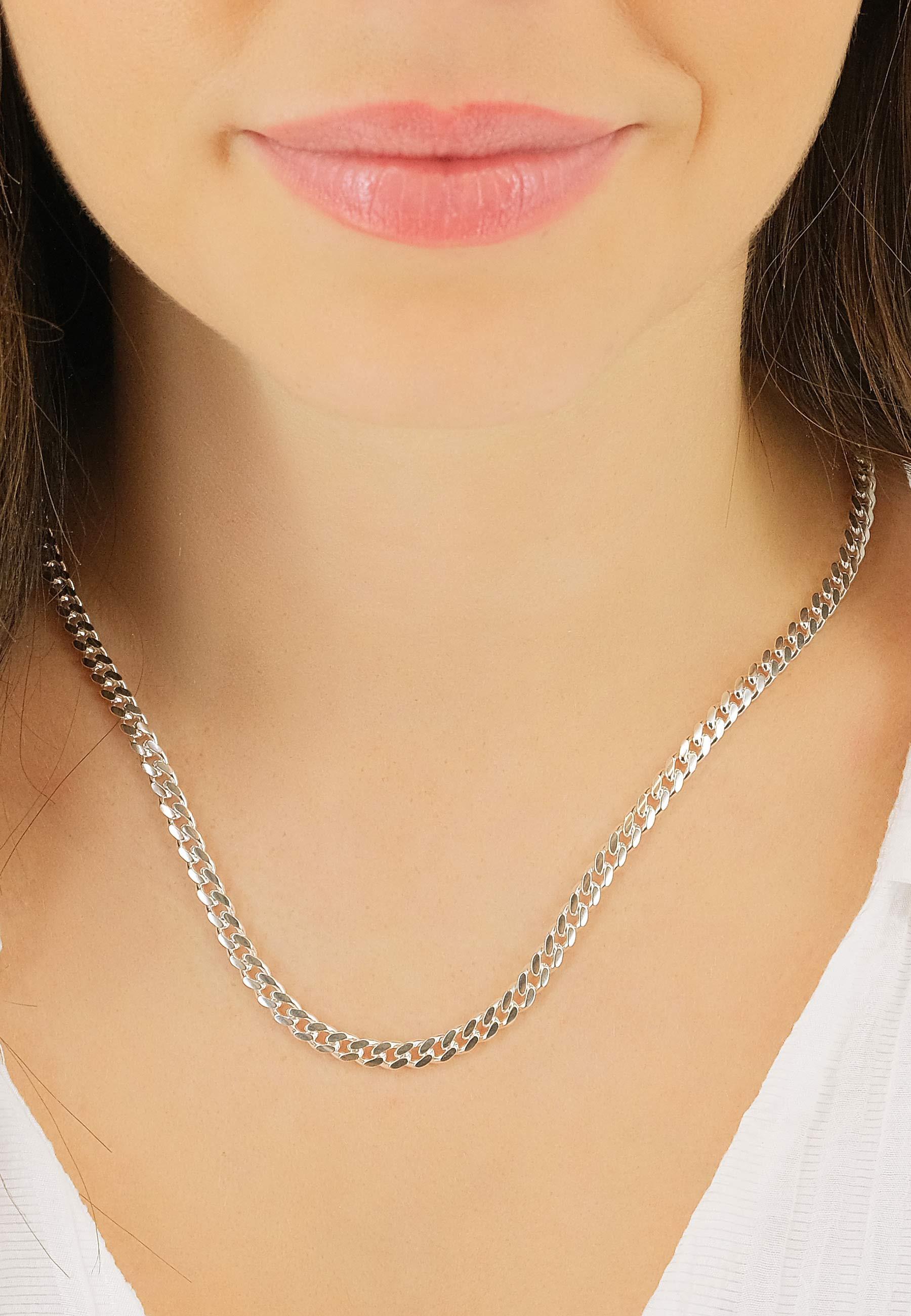 MUAU Schmuck  Collier gourmette en argent 925, 4,5mm, 55cm 