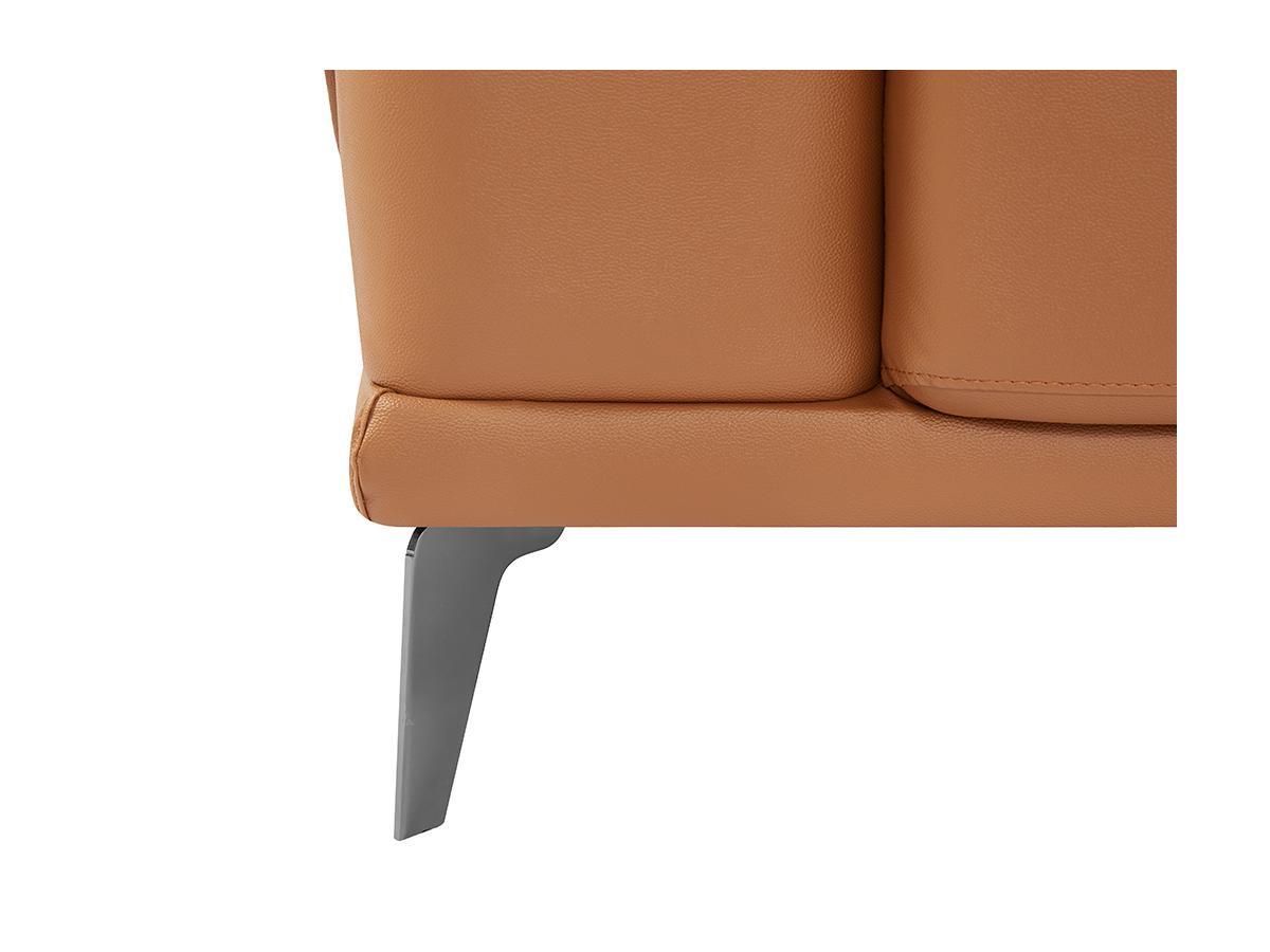 Vente-unique Ecksofa Büffelleder Ecke Links Kamel ANDOR  