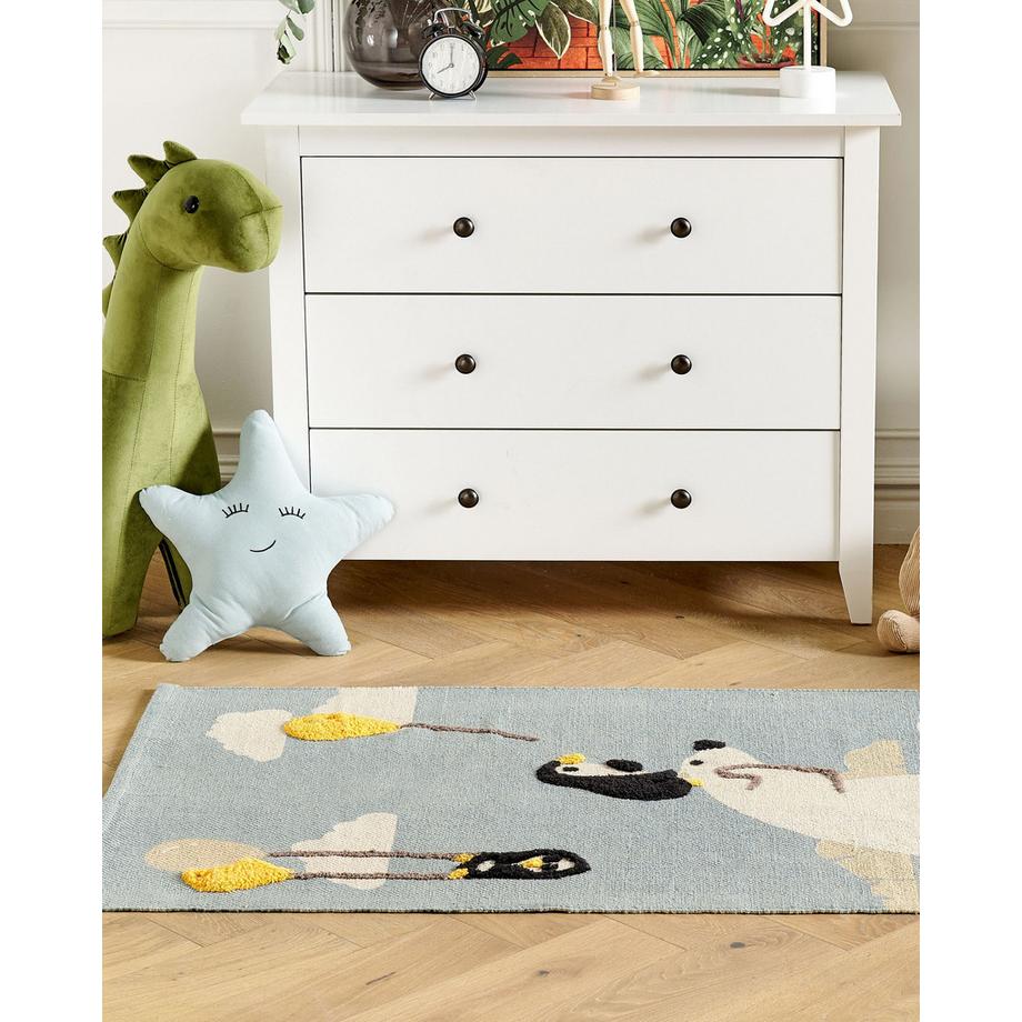 Beliani Tapis enfant en Coton Traditionnel BARUS  