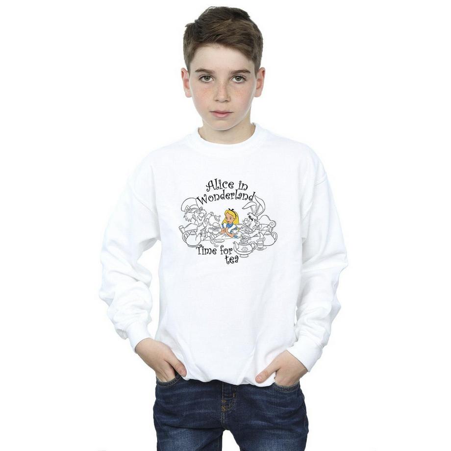 Disney  Alice In Wonderland Time For Tea Sweatshirt 