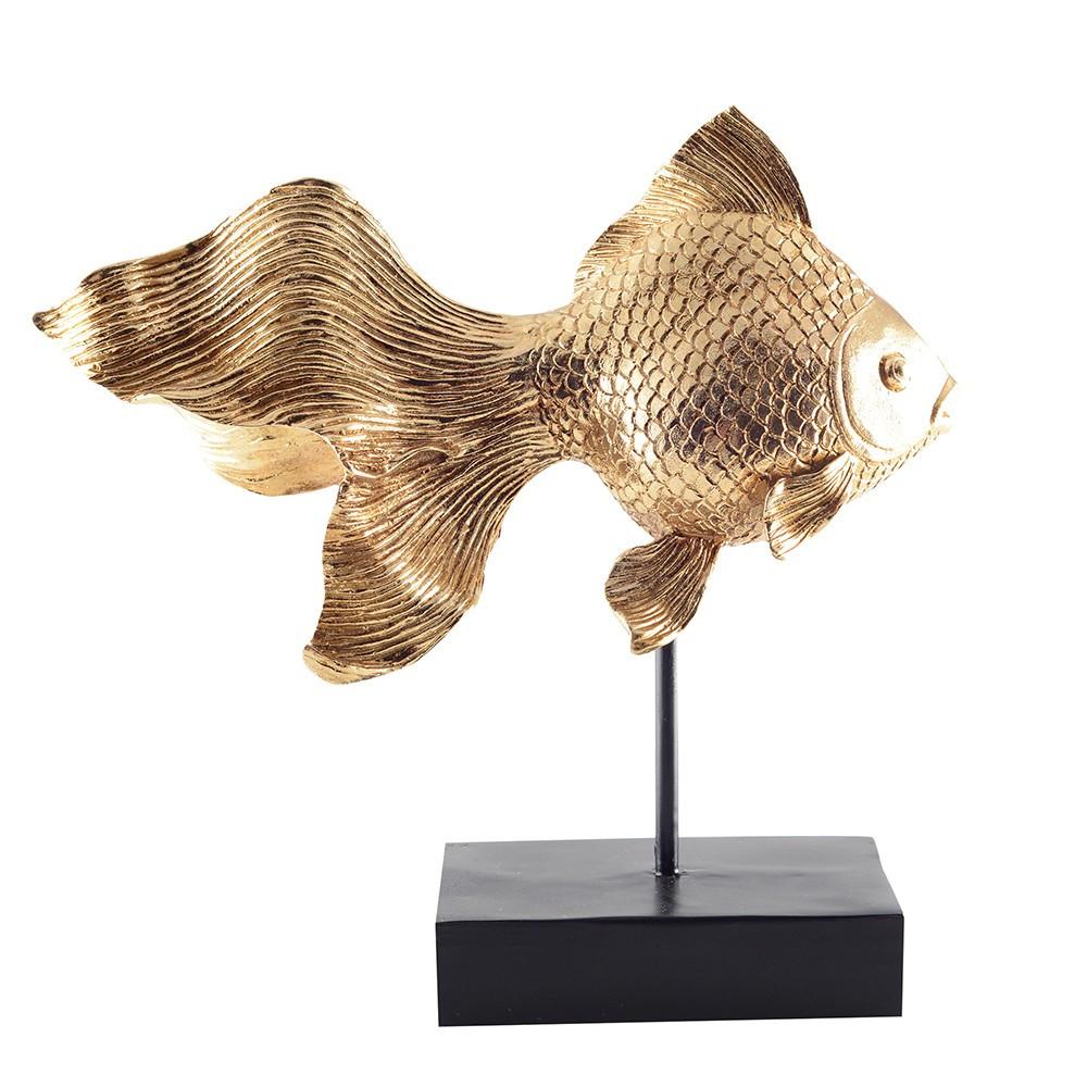 Image of GOLDENER FISCH AUF SERVIERTABLETT 30,5X11,5X30,5CM GOLDENER FISCH AUF SERVIERTABLETT 30,5X11,5X30,5CM