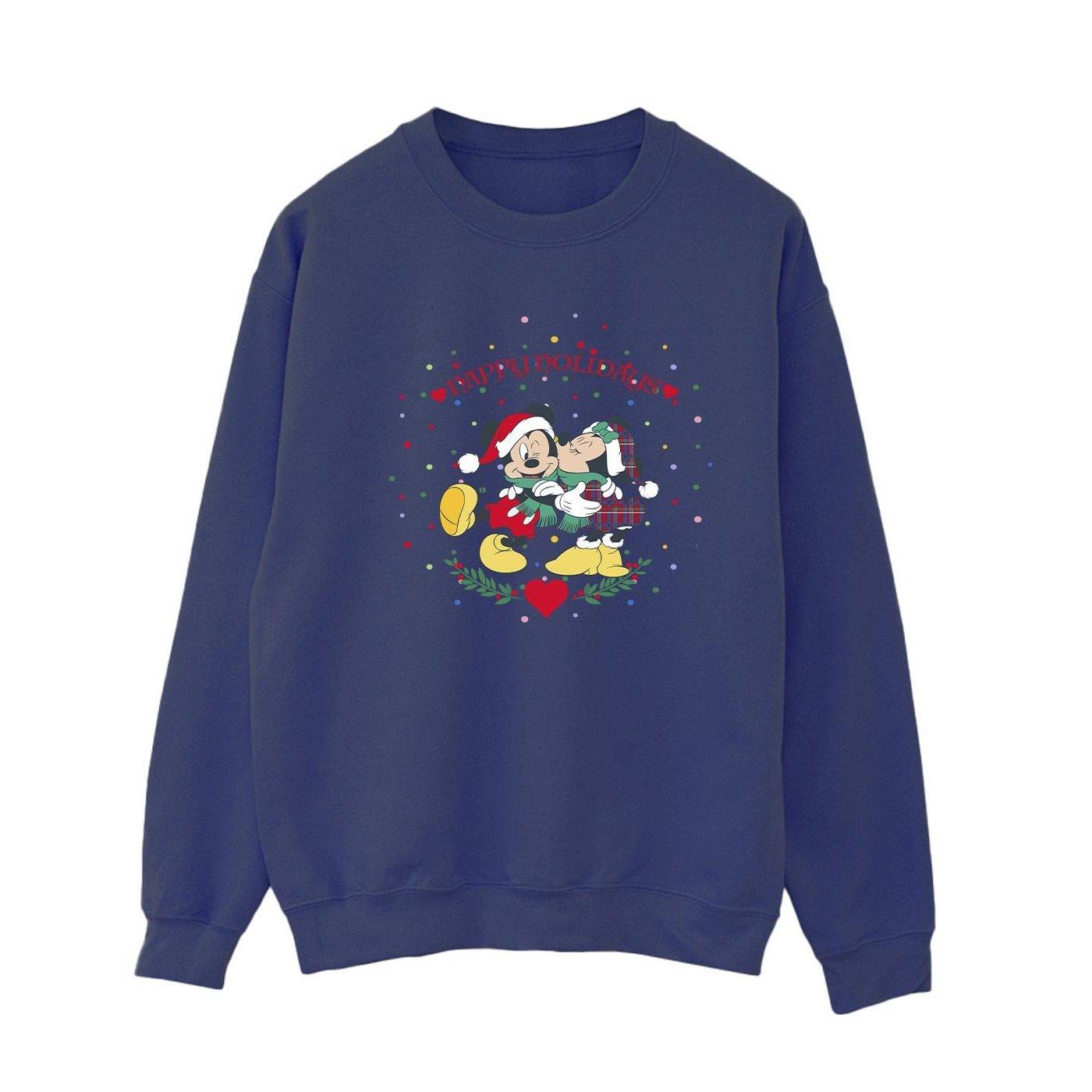 Image of Mickey Mouse Mickey Minnie Christmas Sweatshirt Damen Marine S