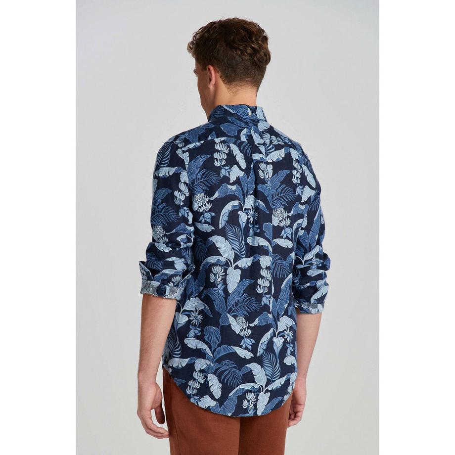 GANT Camicia Stampata Regular Lino  