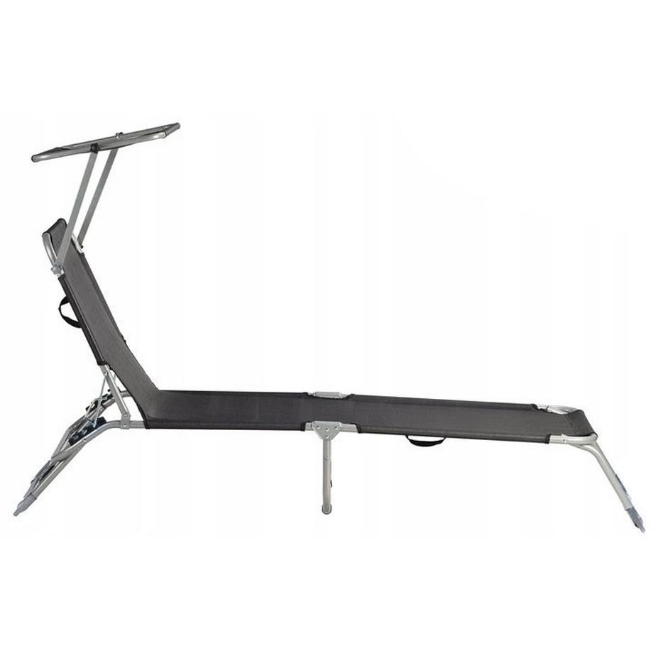 Northix Liegestuhl, Daybed, verstellbarer Gartensessel mit Baldachin,  