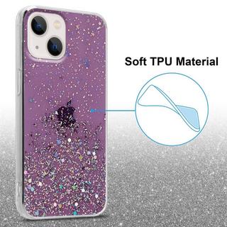 Cadorabo  Hülle für Apple iPhone 13 TPU Silikon mit funkelnden Glitter 