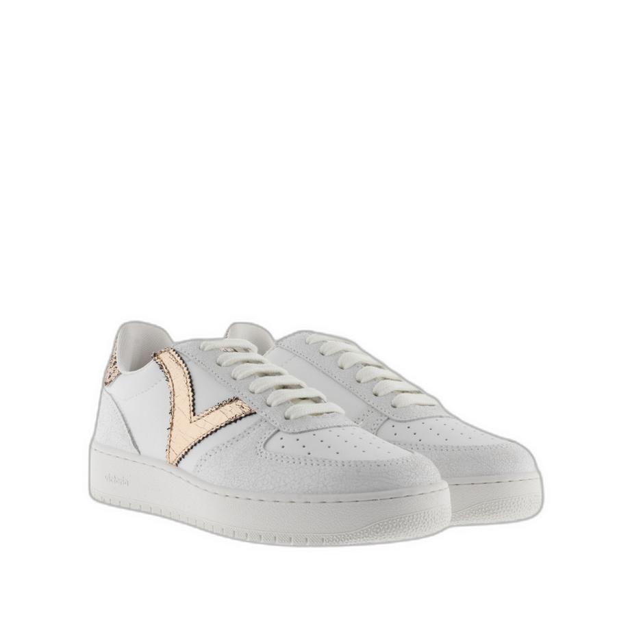 Victoria Madrid Craquelé und Metallic Sneakers  