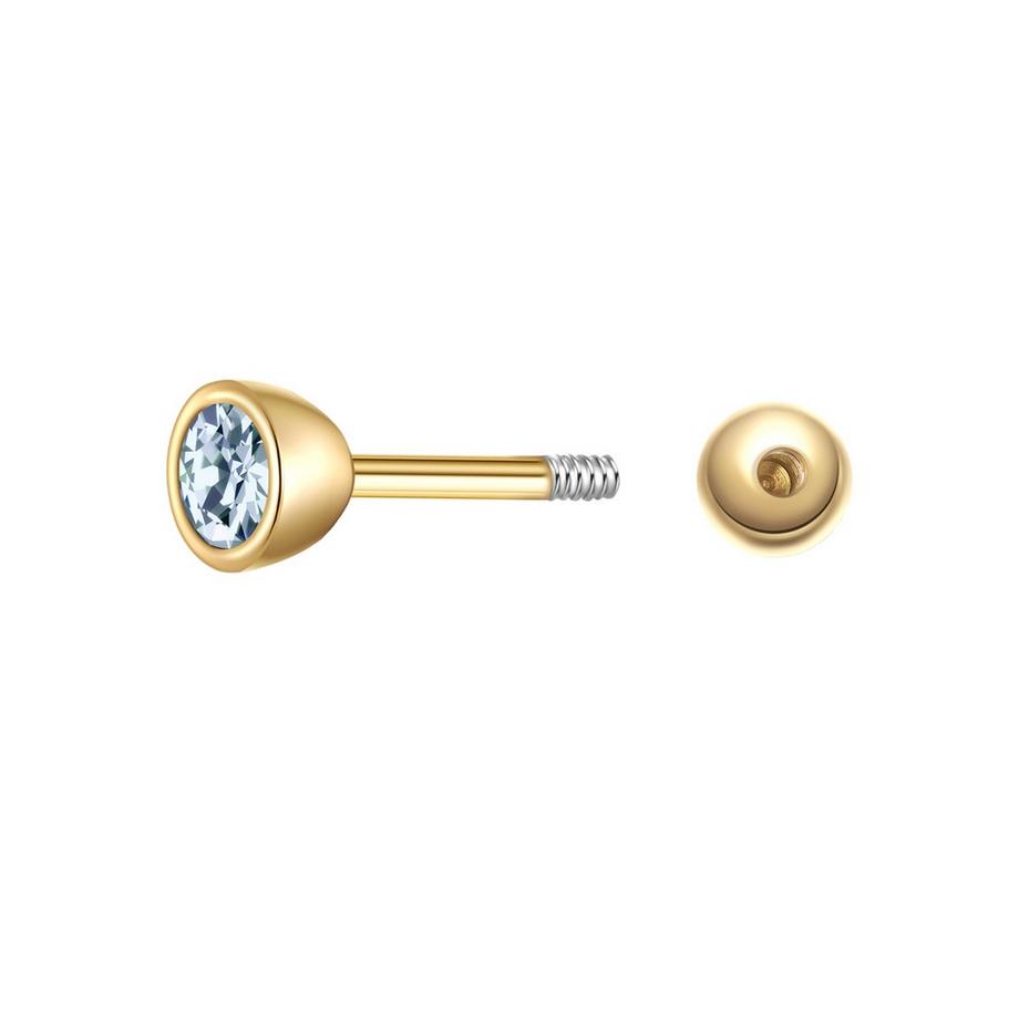 Glanzstücke München  Piercing Geburtsstein Sterling Silber Zirkonia 