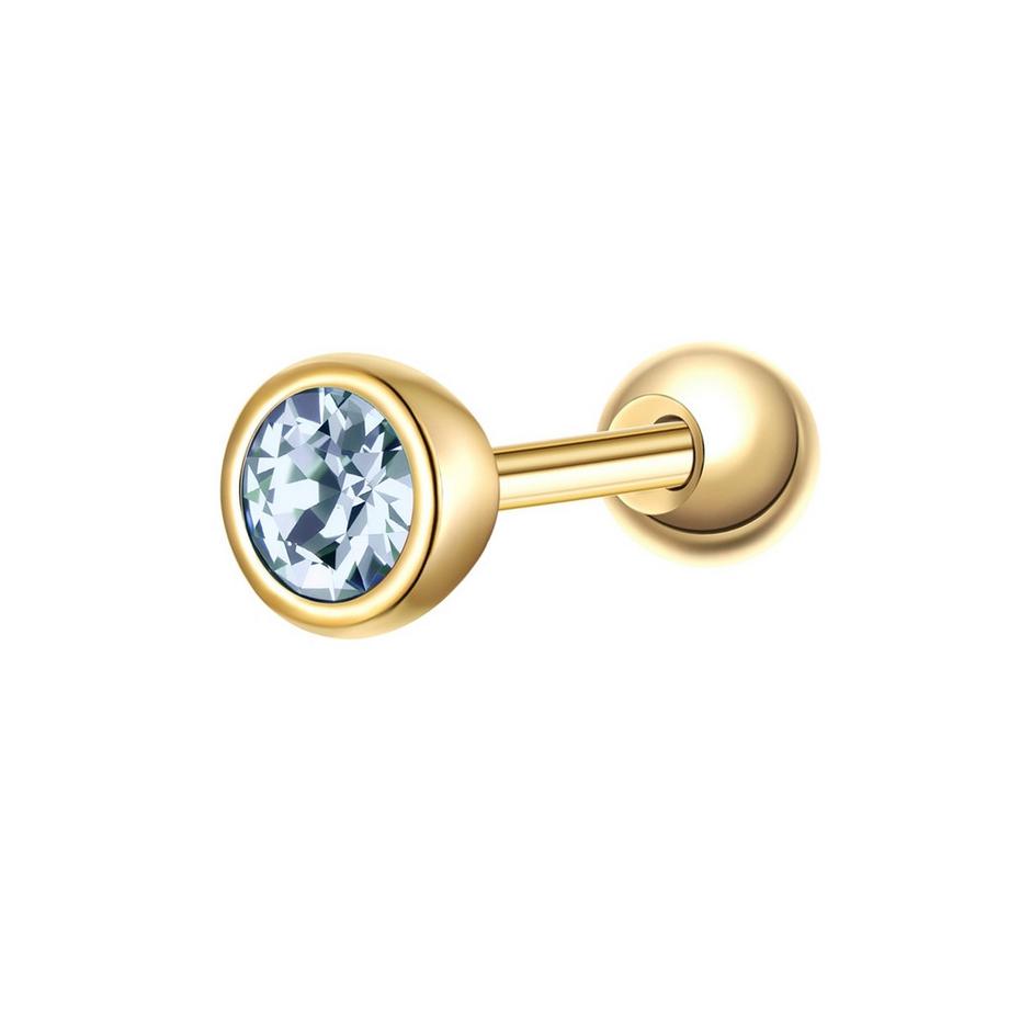 Piercing Geburtsstein Sterling Silber Zirkonia