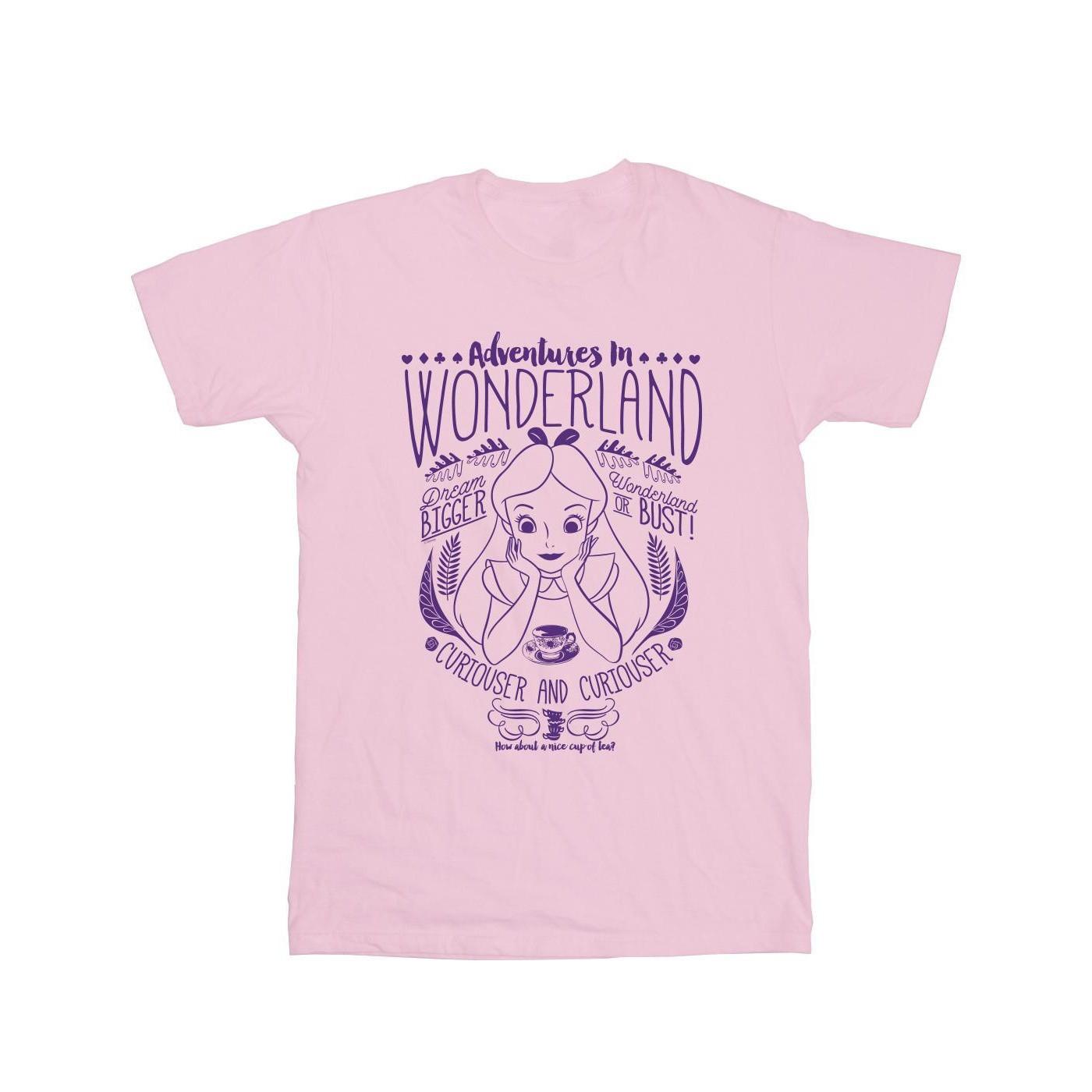 Image of Alice In Wonderland Adventures In Wonderland Tshirt Herren Pink XXL