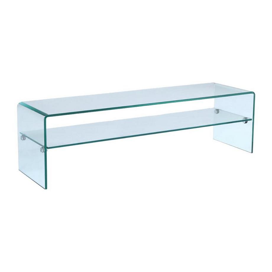 Vente-unique Meuble TV STILEOS 1 niche Verre trempé  