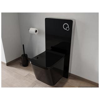Vente-unique Bâti-support décoratif pour WC suspendu - Noir - SPINOSA  