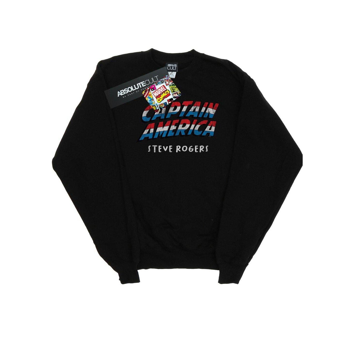 Image of Captain America Aka Steve Rogers Sweatshirt Unisex Schwarz 128