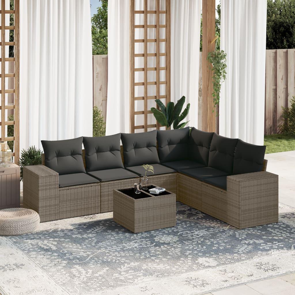 VidaXL set divano da giardino Polirattan  