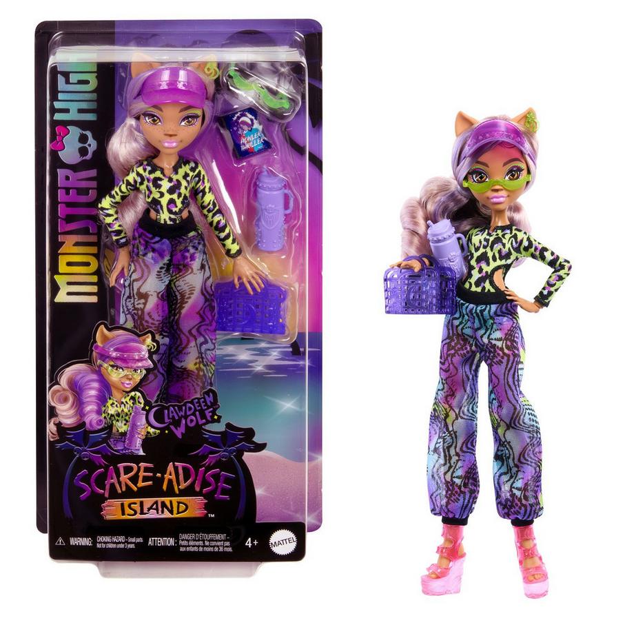 Mattel  Monster High Scare-adise Island Clawdeen Wolf Puppe mit Badeanzug 