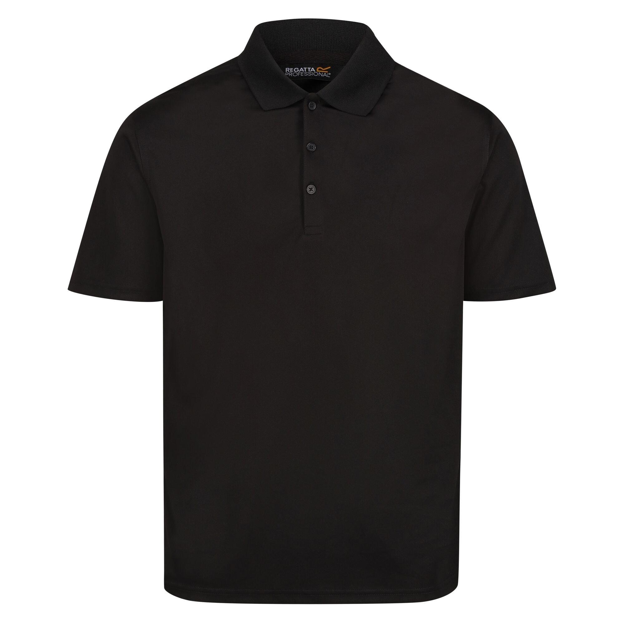 Image of Pro Poloshirt Feuchtigkeitsabweisend Herren Schwarz L