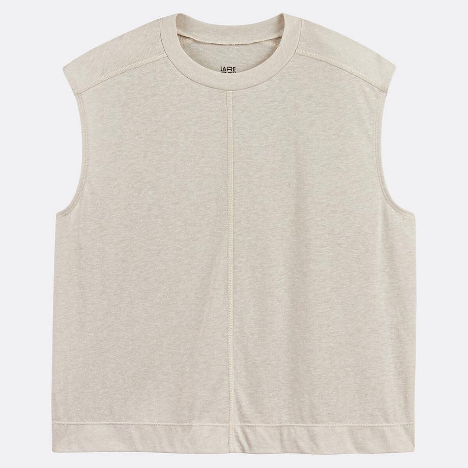 La Redoute Collections Top sans manches col rond  