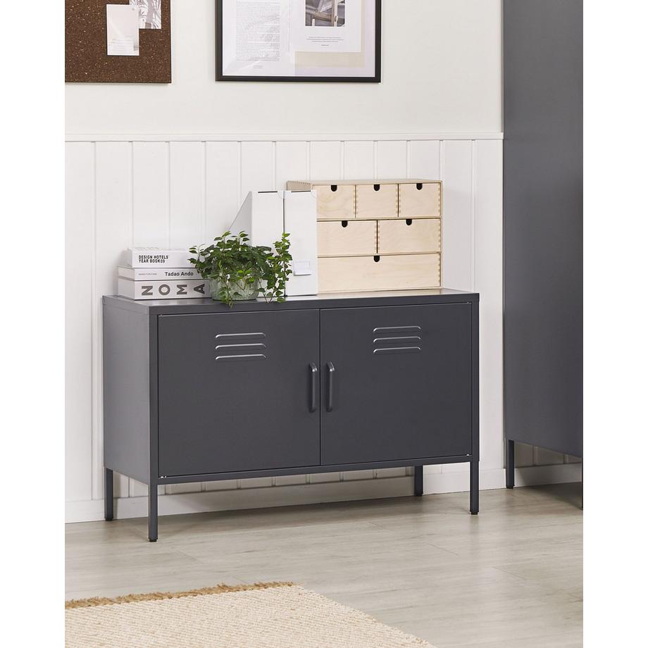 Beliani Büroschrank aus Stahl Modern URIA  