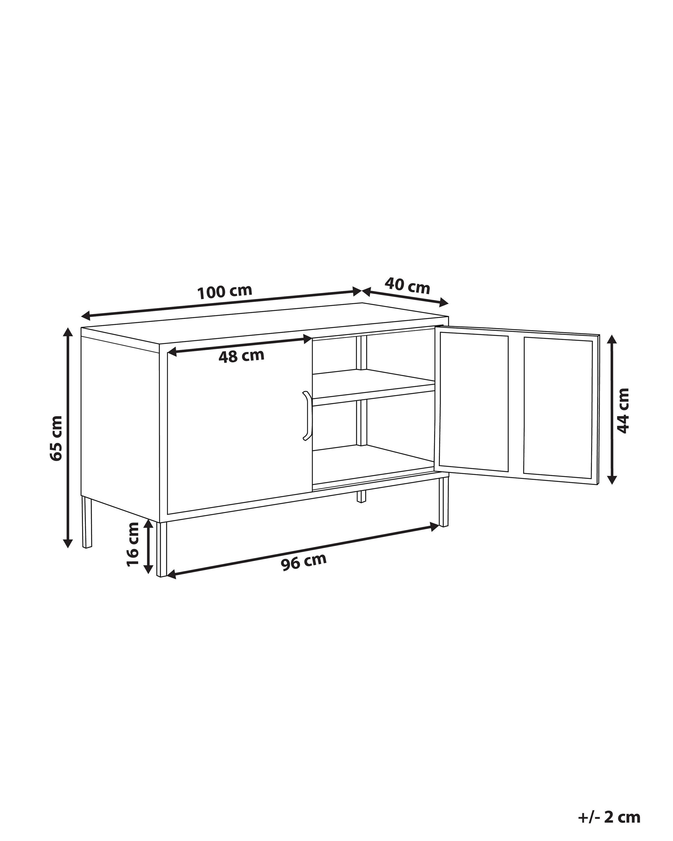 Beliani Commode 2 portes en Acier Moderne URIA  