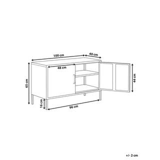 Beliani Commode 2 portes en Acier Moderne URIA  