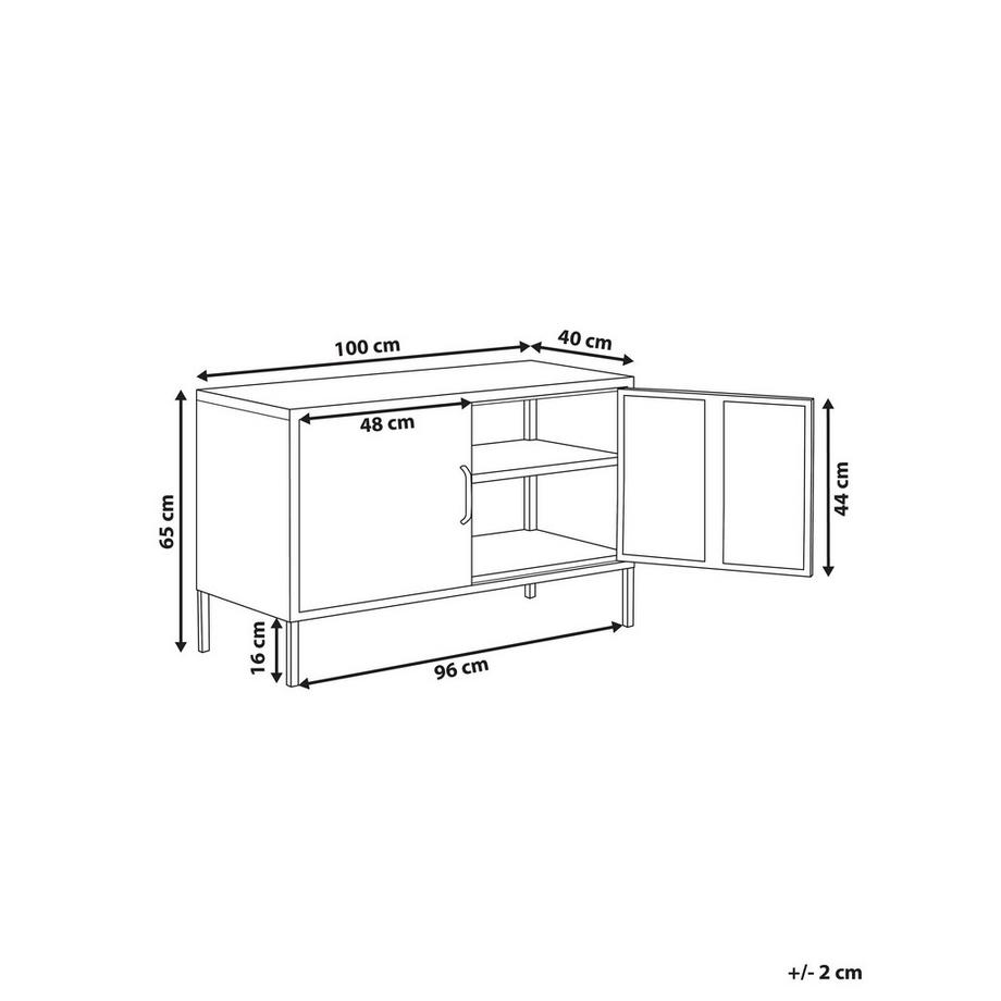 Beliani Büroschrank aus Stahl Modern URIA  