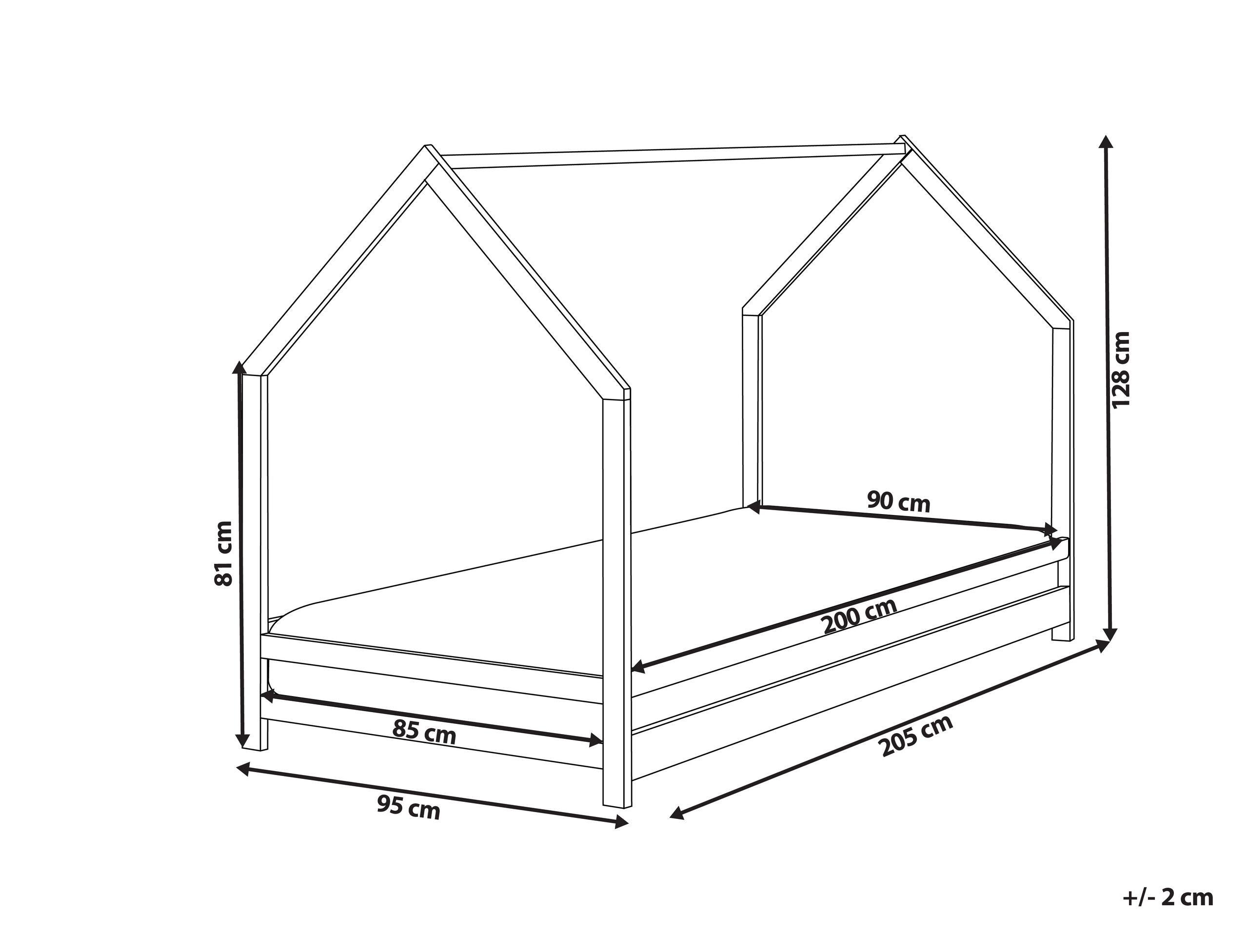 Beliani Letto con rete a doghe en Legno di pino Moderno APPY  