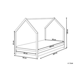 Beliani Letto con rete a doghe en Legno di pino Moderno APPY  