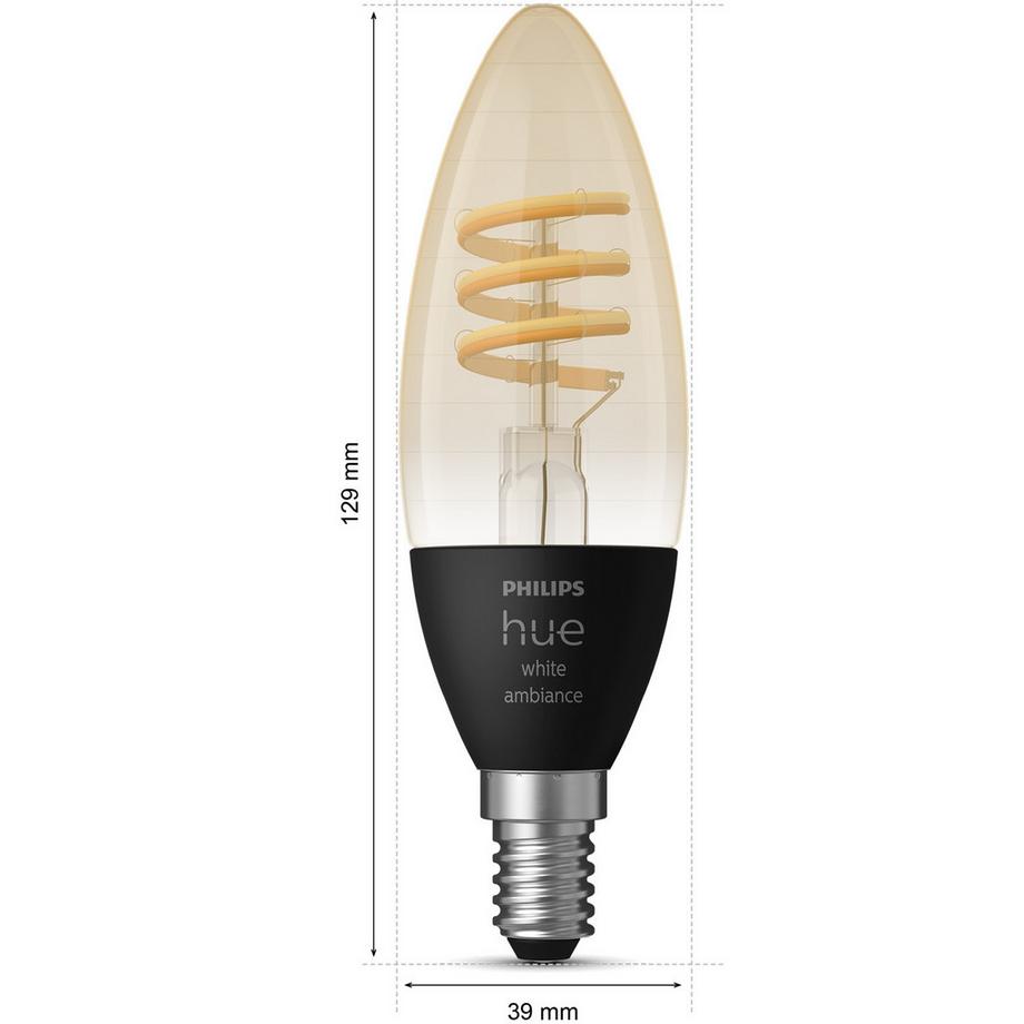 PHILIPS Filamento Hue White Ambiance E14 Krone 350 lm 1 confezione  