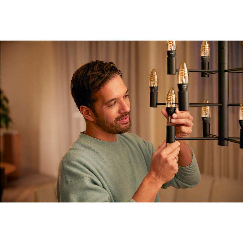 PHILIPS Filamento Hue White Ambiance E14 Krone 350 lm 1 confezione  